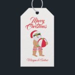 God jul Sommar Jultomten Beach Boll Presentetikett<br><div class="desc">God jul Sommar Jultomten Beach Boll Se matchande insamling</div>