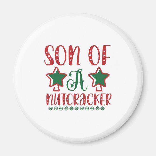 God jul son till Nutcracker Magnet (Framsidan)