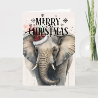 God Jul Söt Elefant Kort