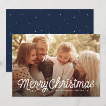 God jul söt enkel fotokort