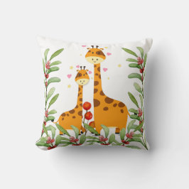 God jul, söt giraffdesign kudde