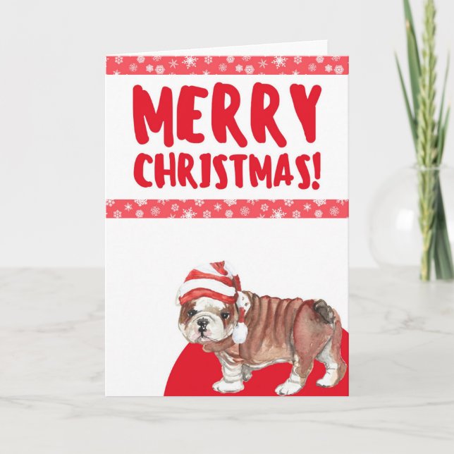 God Jul Söt Hund Helgkort (Framsida)