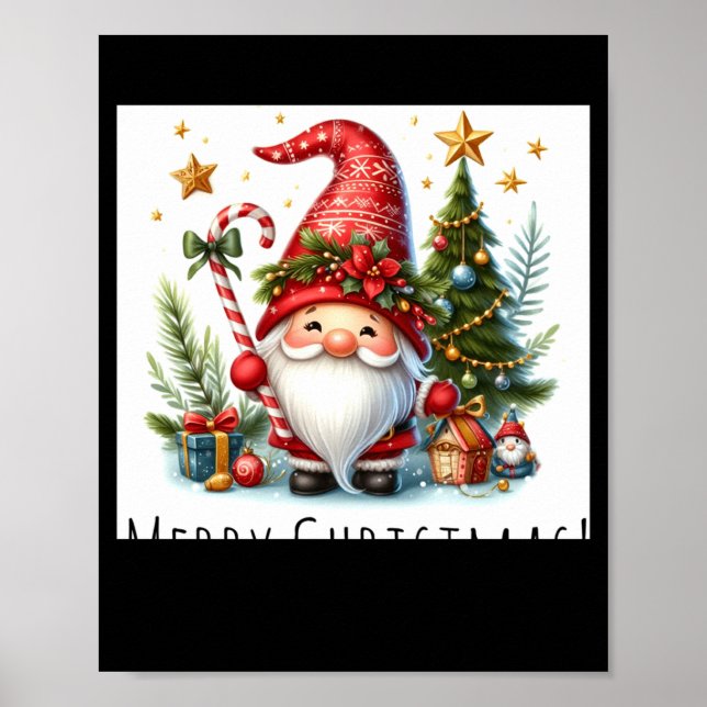 God Jul Söt Jul Tomte Och Mer  Poster (Framsidan)