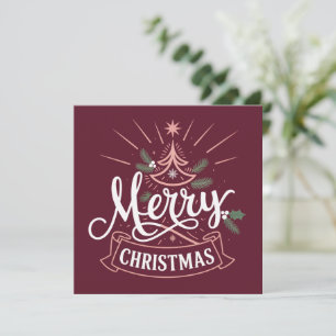 God Jul Söt Julgran Xmas Högtid  Julkort
