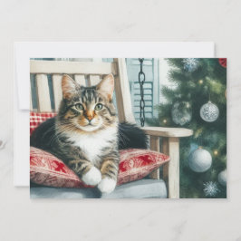God Jul Söt Katt Julkort