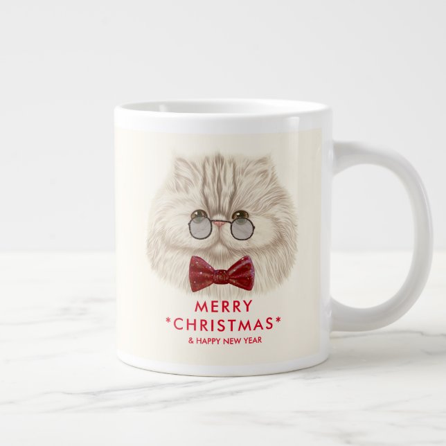 God Jul Söt Katt Jumbo Mugg (Höger)