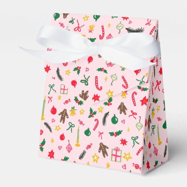 God Jul Söt Klotterfantasifullt Mönster  Presentaskar (Framsidan Sidan)