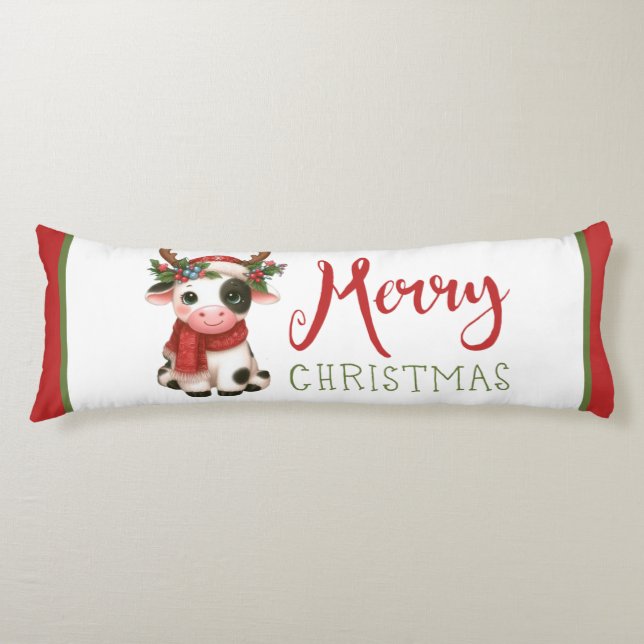 God jul söt ko  kroppskudde (Framsidan)