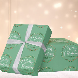 God jul Söt Ljust grönt Anpassningsbar Utandning Presentpapper