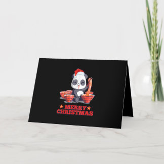 God Jul Söt Ramen-Panda Japanska Nudlar Helgkort