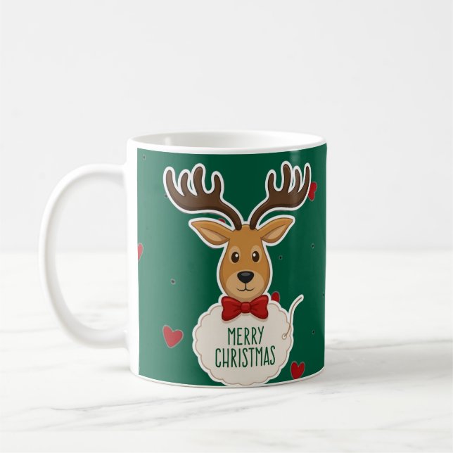 God Jul Söt Ren Julmugg" Kaffemugg (Vänster)