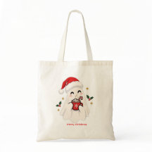 God Jul Söt Spöke Dricker Varm Choklad T-Shirt