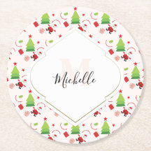 God Jul Söt Tomte Monogram