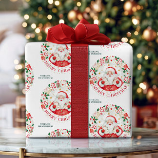 God Jul Söt Vattenfärg Tomte Personlig Presentpapper