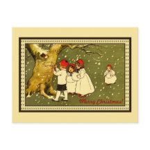 God jul söta barn i snö