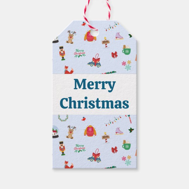 God jul söta detaljer smak etikett (Framsidan)