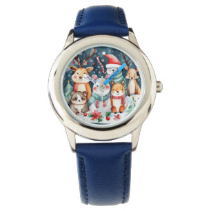 God jul, söta djur armbandsur