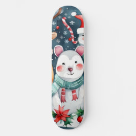 God jul, söta djur mini skateboard bräda 18,5 cm