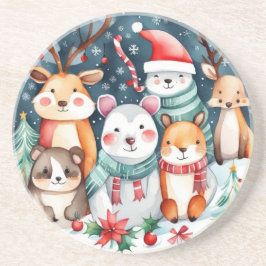 God jul, söta djur underlägg