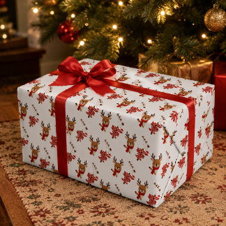 God Jul Söta Renar Högtid Presentpapper