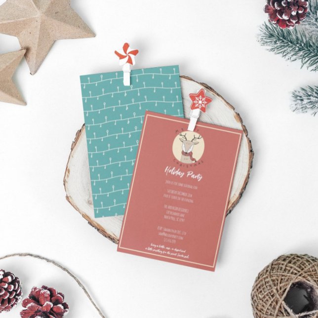 God Jul Söta Renar Julfest Julkort (Skapare uppladdad)