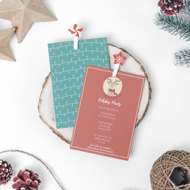 God Jul Söta Renar Julfest Julkort (Skapare uppladdad)