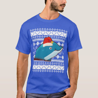 God jul, sötskjorta Jul Delphin-flicka T Shirt