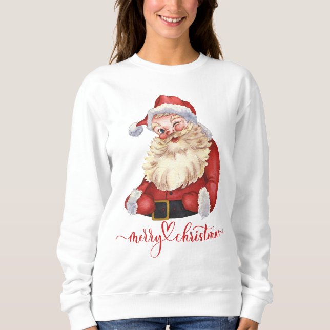 God jul sötskjorta med Jultomten T Shirt (Framsida)