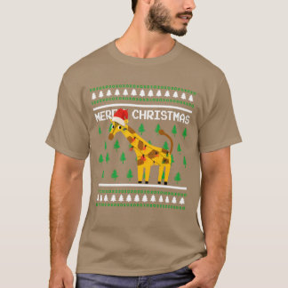 God jul, sötskjortor jul Giraffe fami T Shirt