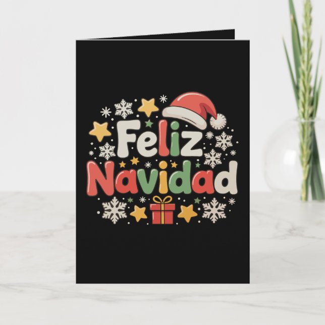 God Jul Spanska Mexikanska God Jul Xmas Kort (Framsida)