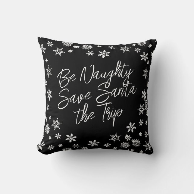 God jul, Spara Santa Resa Black White Kudde (Framsida)