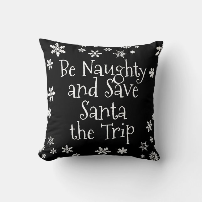 God jul, Spara Santa Resa Black White Kudde (Framsida)