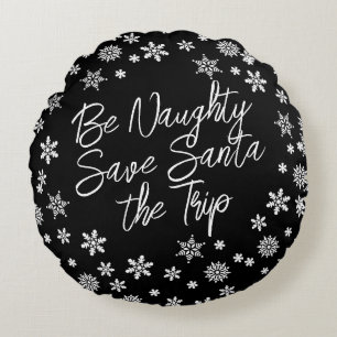 God jul, Spara Santa Resa Black White Rund Kudde