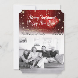 "God jul" Sparkly Night och Ornaments Julkort