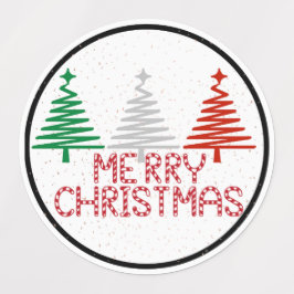 God jul Spiral Träd Klistermärke