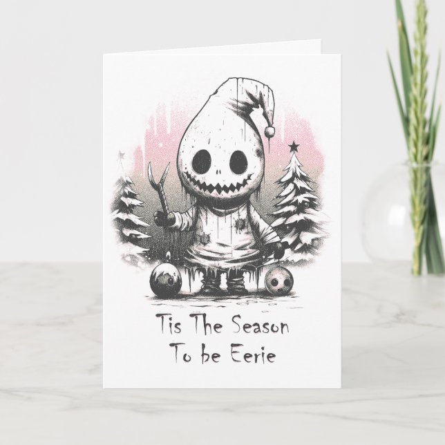 God jul Spooky Gothic Ghost Kort (Framsida)