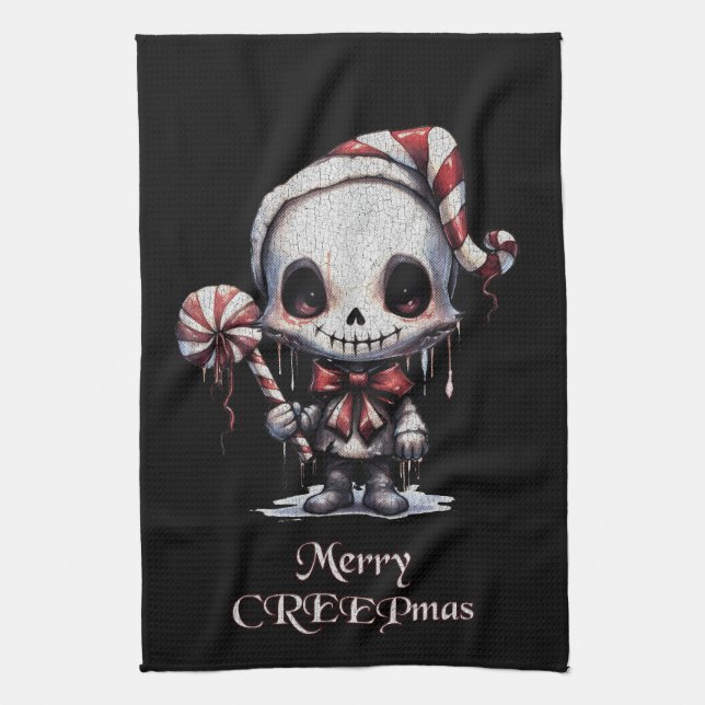 God jul Spooky Gothic Kökshandduk (Vertikal)