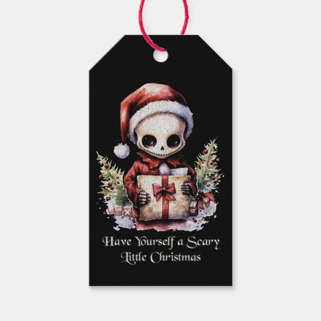 God jul Spooky Gothic Presentetikett (Framsidan)