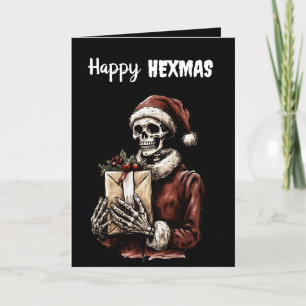 God jul Spooky Skeleton Gothic Kort