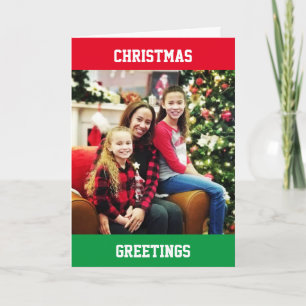 God jul Sports Vibe Family 3 Photo Kids Ho Helgkort