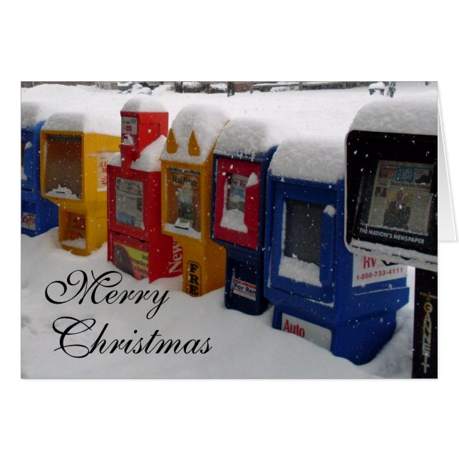 GOD JUL, SPRIDA NYHETSKOTTET HÄLSNINGSKORT (Framsidan Horizontal)