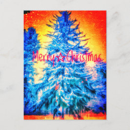 GOD JUL SPRUCY BRIGHT2 POSTCARD VYKORT