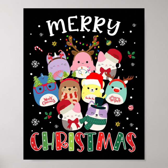 God jul Squad Mallow Girls Boys Kid Poster (Framsidan)