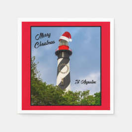 God jul St Augustine Florida Lighthouse Pappersservett