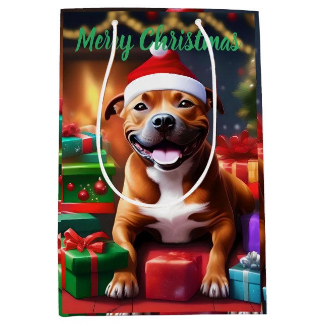 God Jul Stafford Bull Terrier (Framsidan)