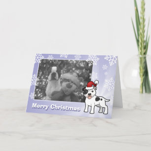God Jul Stafford Bull Terrier Helgkort
