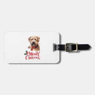 God jul Stafford Buller Terrier Bagagebricka