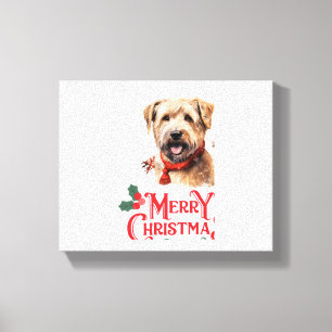 God jul Stafford Buller Terrier Canvastryck