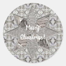 God jul Star Elegant Faux Silver Foil