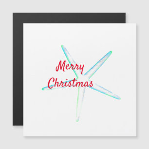 god jul Starfish Mönster Teal Blue